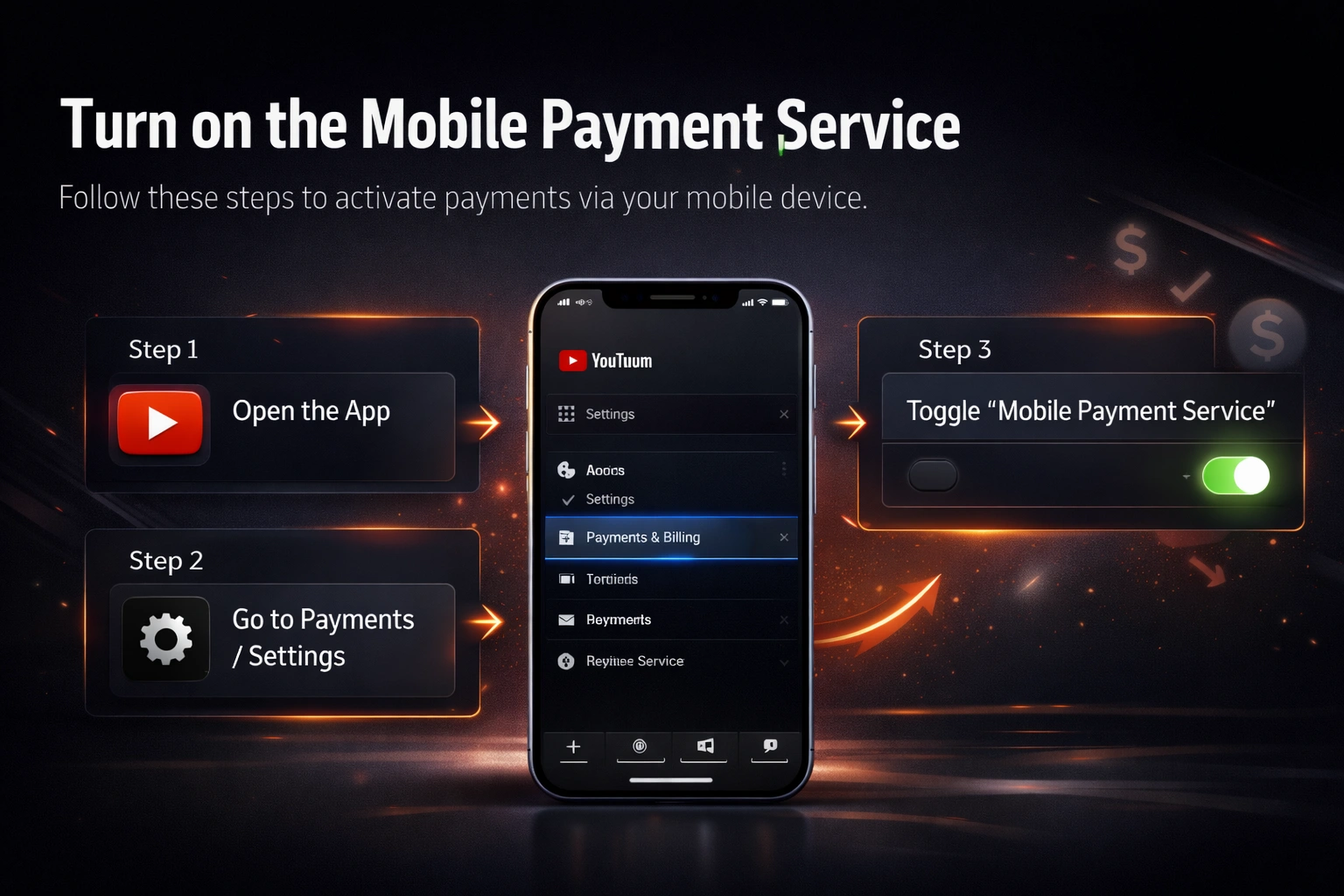 Turn on the Mobile Payment Service