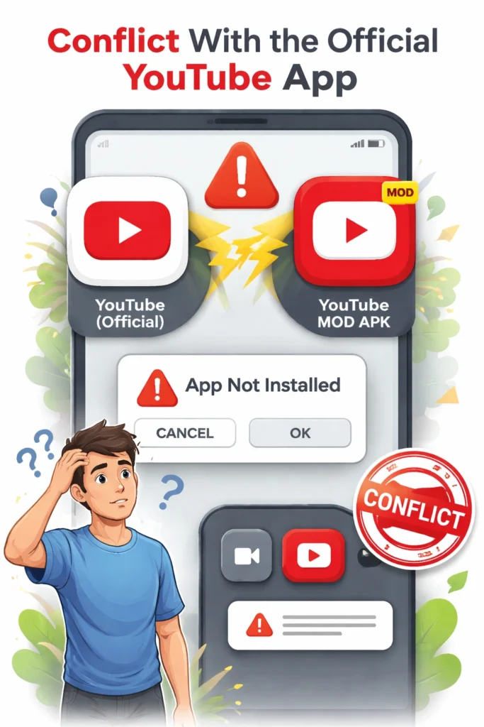 Conflict With the Official YouTube App