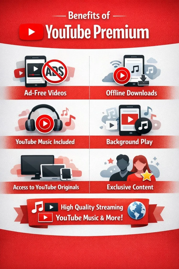 Benefits of YouTube Premium Subscription