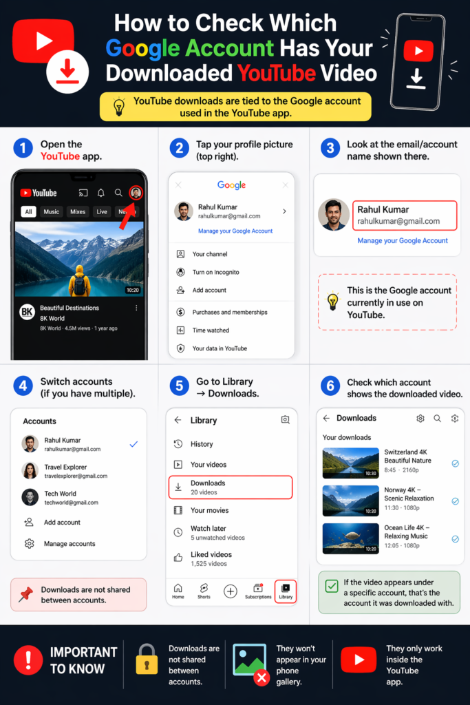 How to Check Which Google Account Has Your Downloads