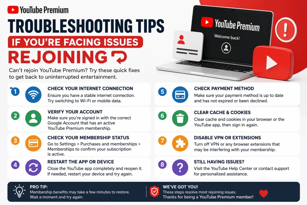 Troubleshooting Tips If You're Facing Issues Rejoining