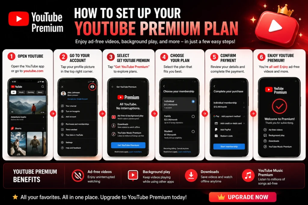 How to Set Up Your YouTube Premium Plan