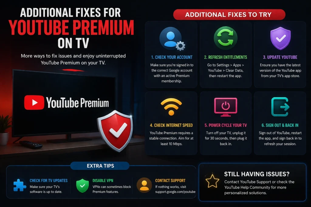 Additional Fixes for YouTube Premium on TV