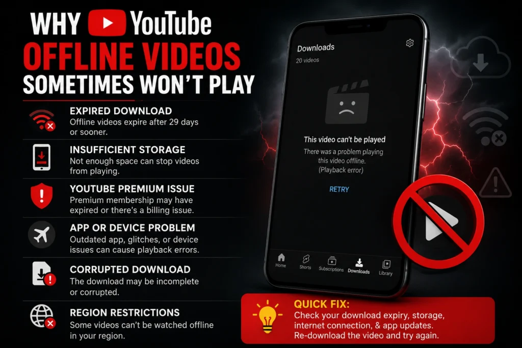 Why YouTube Offline Videos Sometimes Won’t Play
