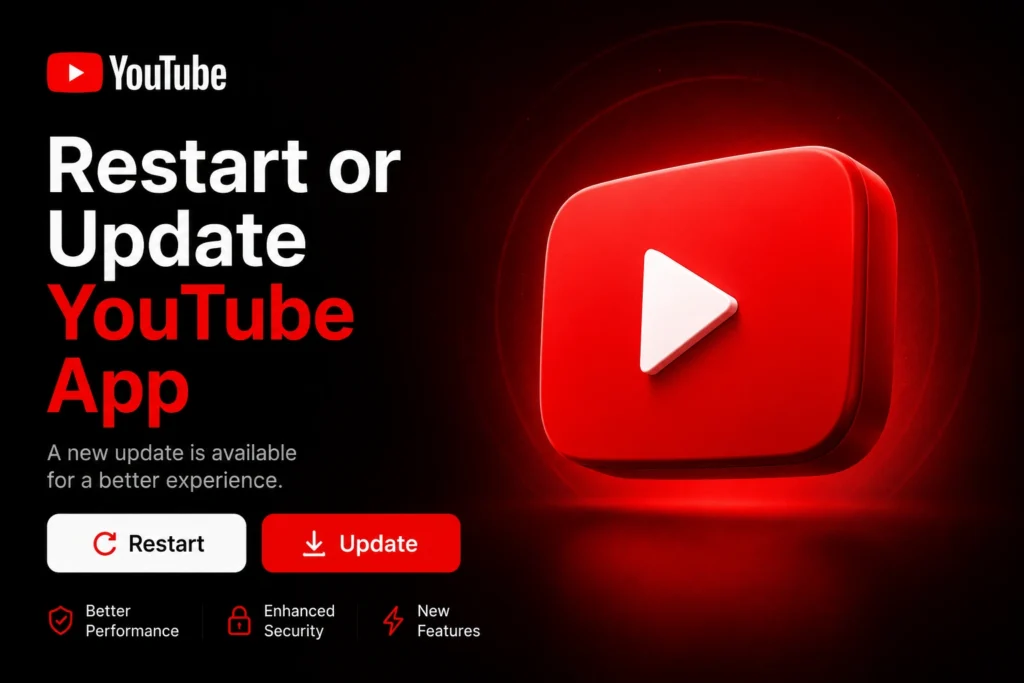 Fix 3 — Restart or Update the YouTube App
