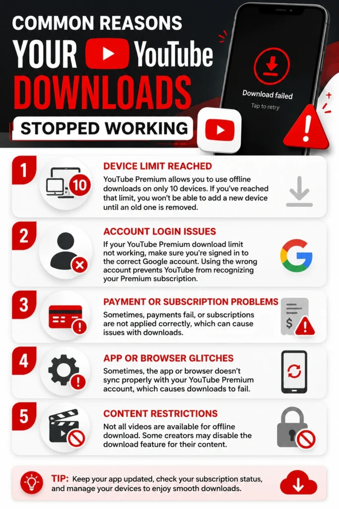 Common Reasons Your YouTube Downloads Stopped Working